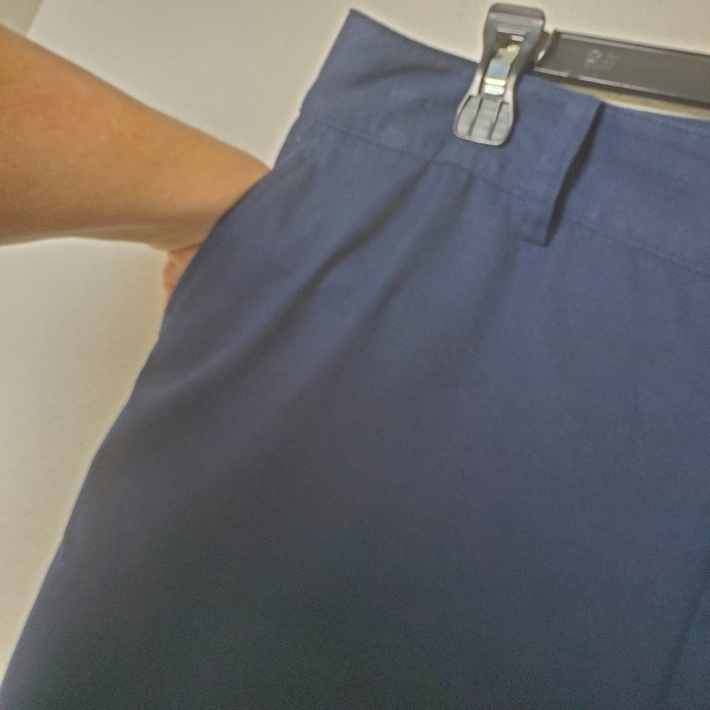 Lauren Ralph Lauren Navy Blue Cotton Trouser Pants Straight Leg Womens Size 14 - Picture 9 of 10